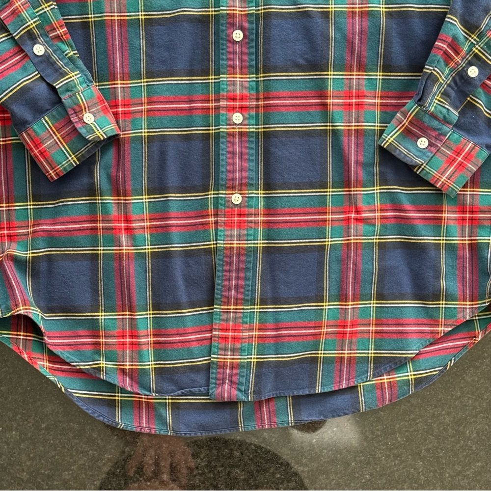 Vintage (1990s?) Ralph Lauren Blake plaid 100% cotton button up shirt sz Medium - Picture 6 of 12